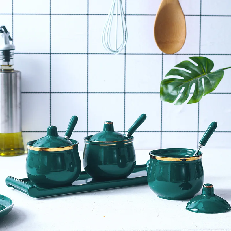 Скандинавская керамическая стандартная зеленая Бытовая приправа павлина для