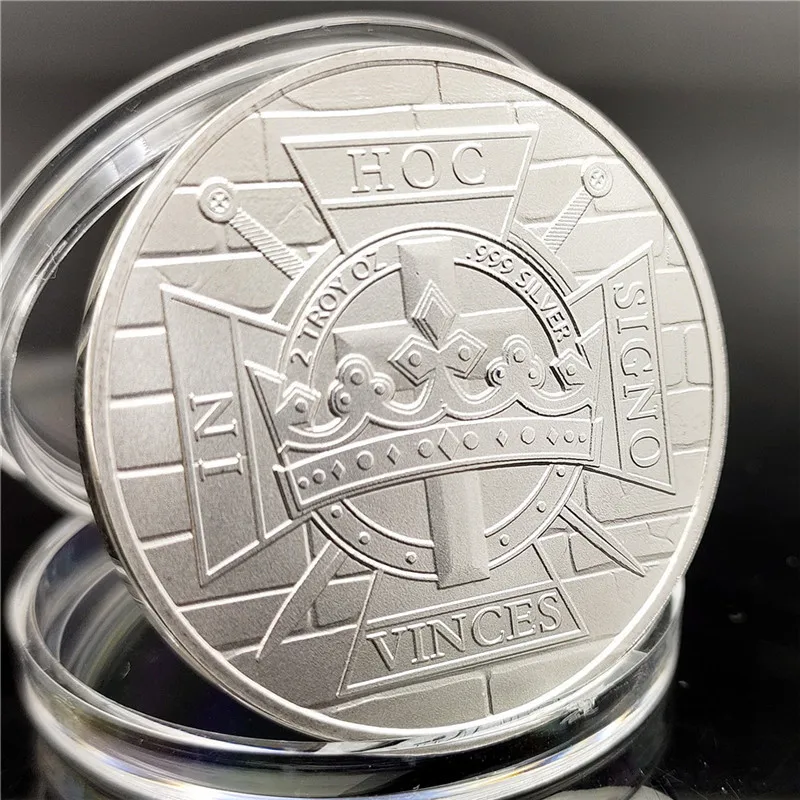 

European Knight Coin Templar Crusader Medal Badge Coin