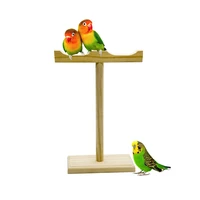 wooden bird parrot stand toys perched stand platform birds paw grinding toys pet training toys chewing pet supplies accessories