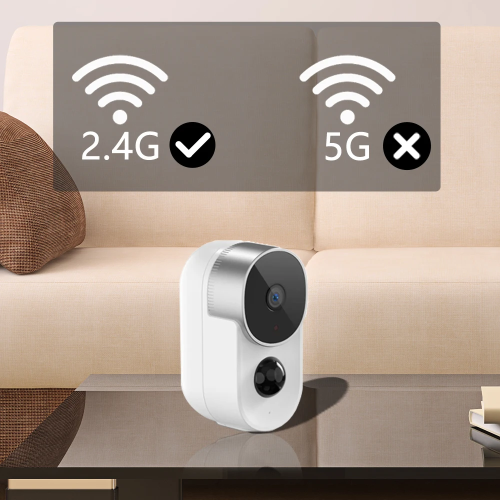 Беспроводная IP камера 1080P HD с Wi Fi и встроенным литиевым аккумулятором на 10400 мА ·