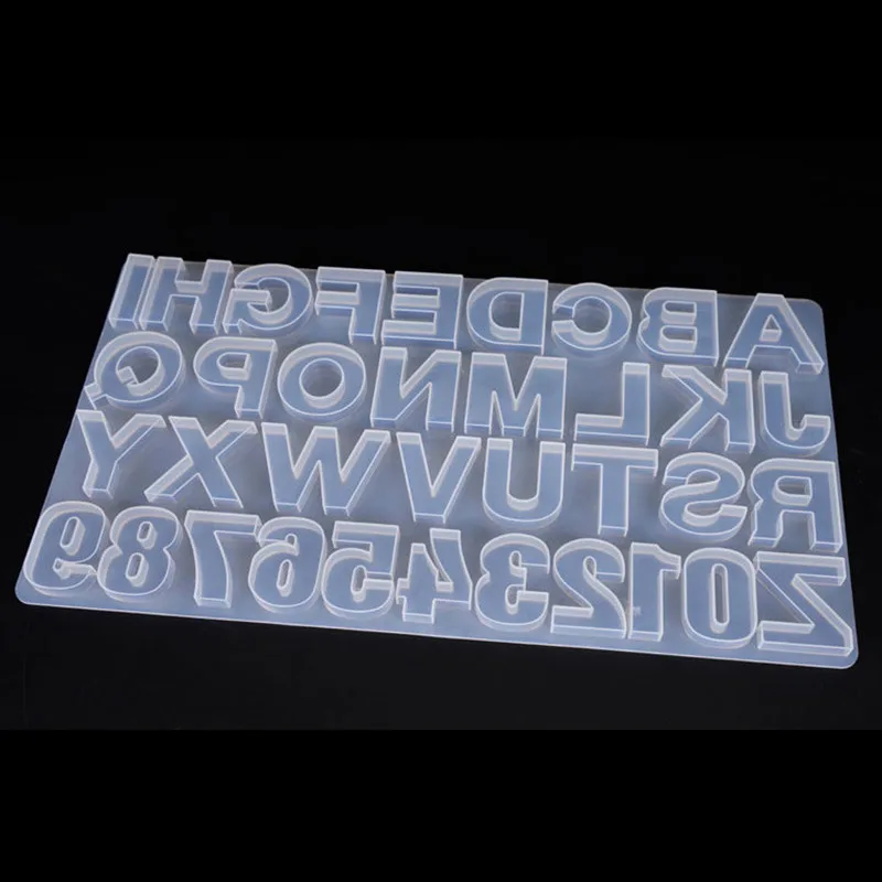 

Digital Alphabet Resin Mold Silicone Jewelry Casting Mold DIY Alphabet Crafts Crystal Pendant Decoration Ornament Making Mold