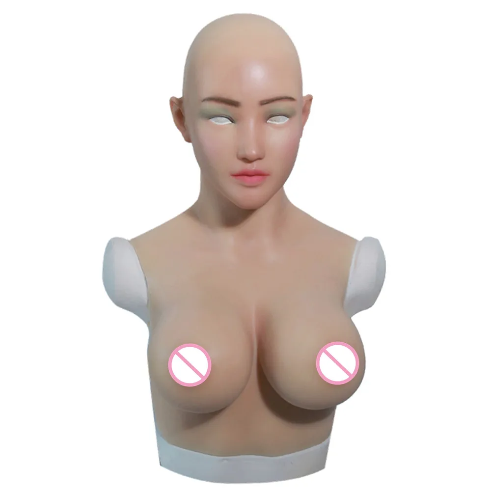 E Cup искусственная Силиконовая грудь формы груди фальшивые лица для Хэллоуина