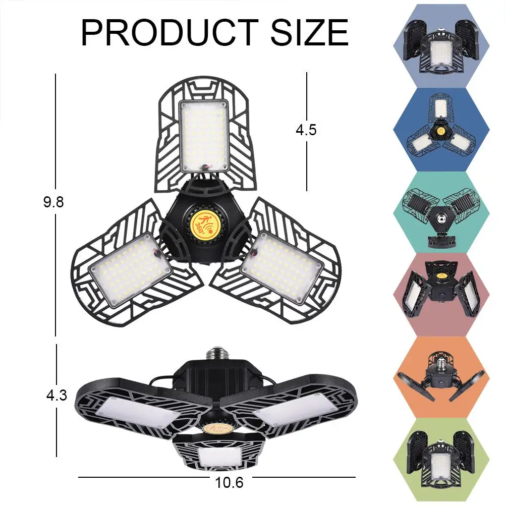 Deformable E27 LED Garage Industrial Light Lamp Workshop Lights 60W/45W UFO High Bay Lighting AC 85-265V IP65 Waterproof
Deformable E27 LED Garage Industrial Light Lamp Workshop Lights 60W/45W UFO High Bay Lighting AC 85-265V IP65 Waterproof