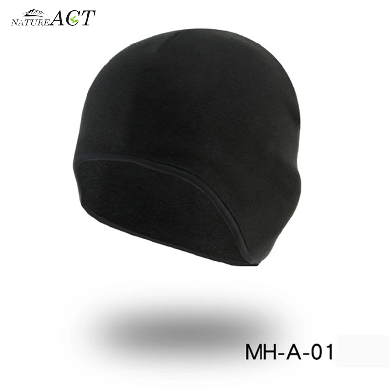 MHA Black Уличная спортивная теплая ветрозащитная шапка для бега, катания на лыжах, велосипедная шапка, шапочка для осени и зимы, шапка для катания на лыжах, ветрозащитная термальная шапка для верховой езды - Цвет: MHA Black