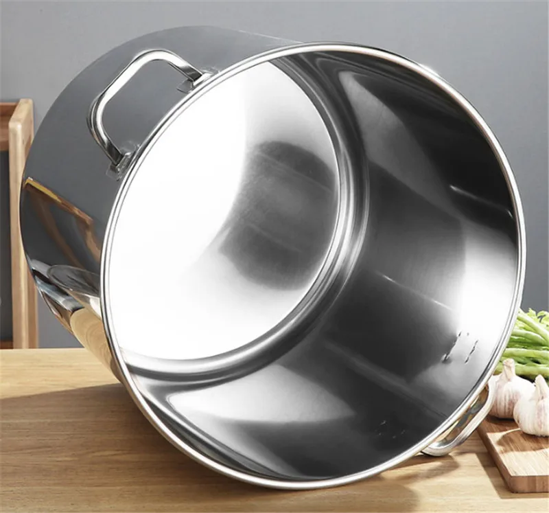 Вместительный котелок из нержавеющей стали с ведром толстая подошва кастрюля