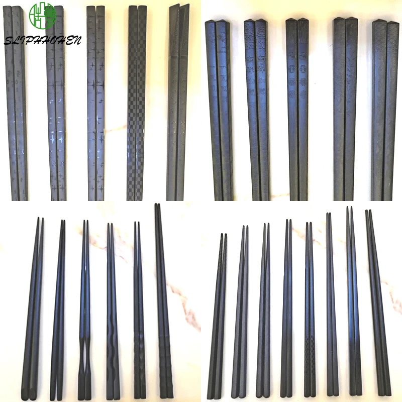 

High Quality Alloy Chopsticks Hot Pot shop Lengthened Chopsticks Hotel Special Chopsticks Black Frosted Chopsticks