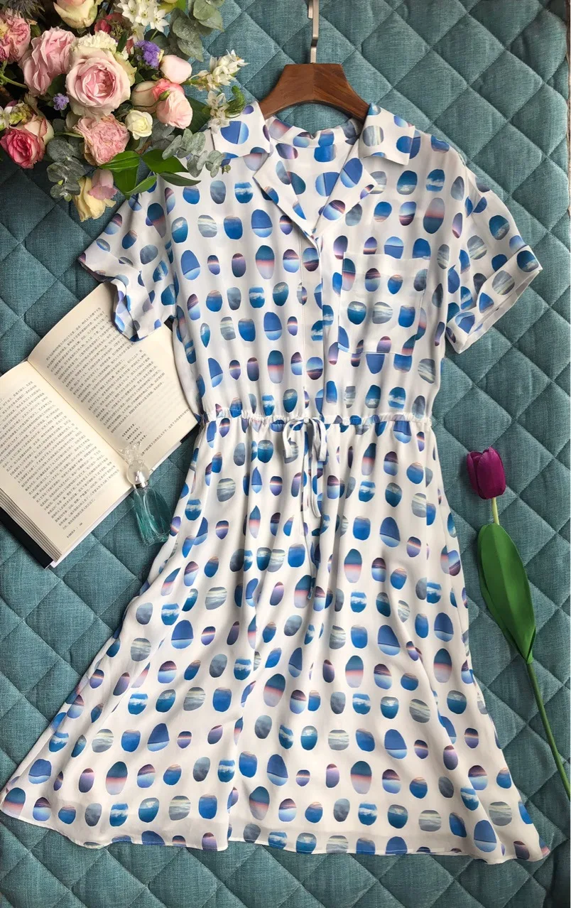 

Airplane Women Dress Window Views Silk Dress Belt