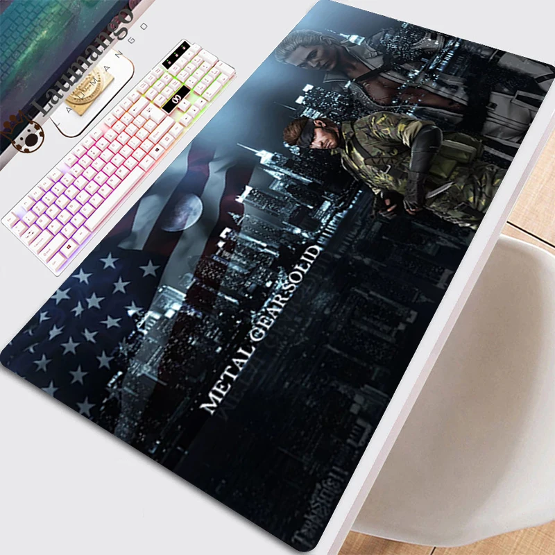 

Mouse Pads Gamer Pad Gaming Mousepad Company Mats Anime With Backlight Computer Table Keyboard Mats Cool Metal Gear Solid Pads