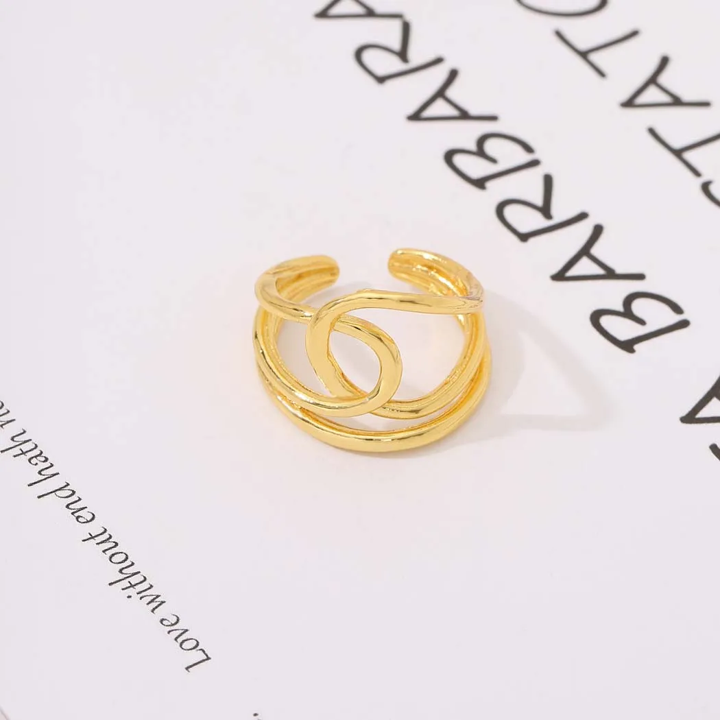 Chandler Позолоченные Асимметричные слои с круглым стереоскопическим дизайном для