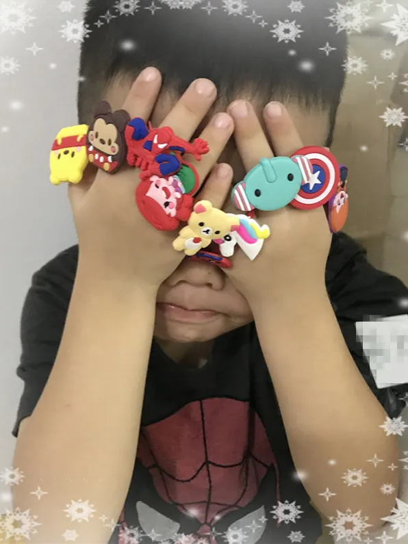 6 шт./компл. Детские Кольца с единорогом из мультфильма Моя маленькая лошадь для