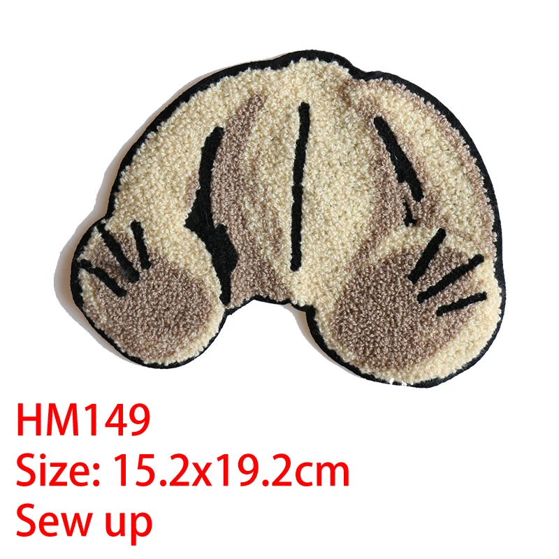 Cartoon Decorative Kitty Cat Bear Chenille Icon Towel Embroidered Applique Patches For clothes DIY Iron on Badges a Backpack | Дом и сад