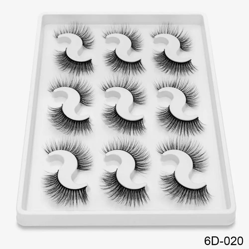 020 2/4/9 пар естественные длинные норковые ресницы 3D норковые ресницы толстый ручной полный газа Ресницы объемный мягкий норковые накладные ресницы - Цвет: 020