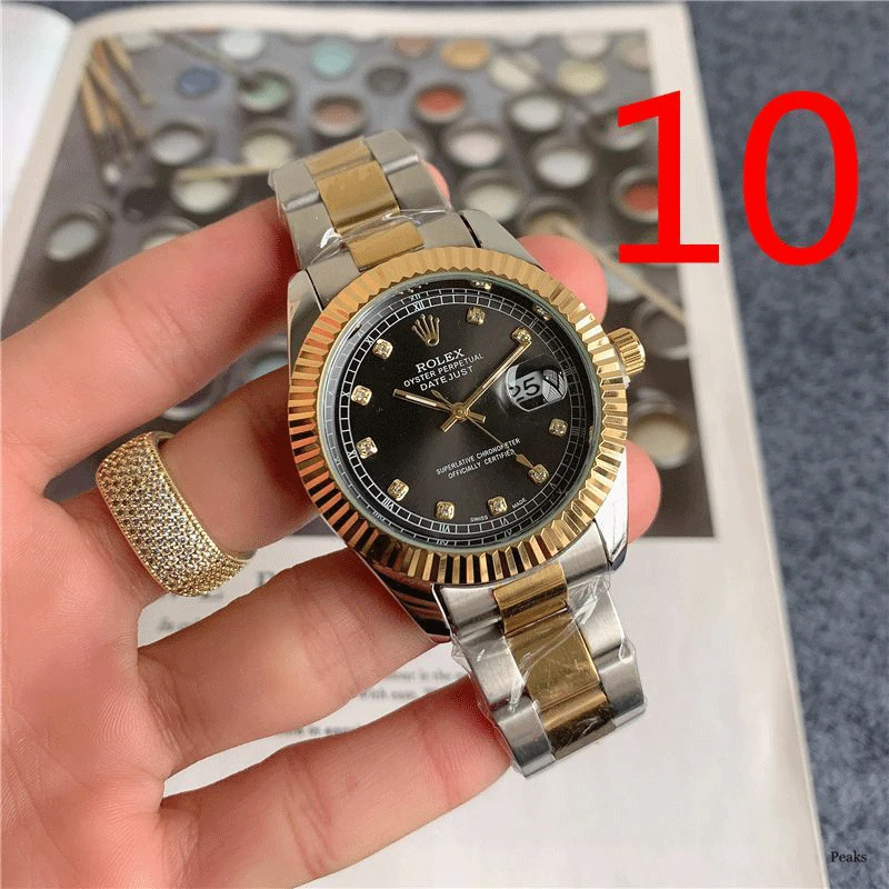 

Fashion Men's Luxury Designer Watch Quartz Classic Black Watch Steel Band Luxury Calendar Business Brand Watch Men's Gifts 011