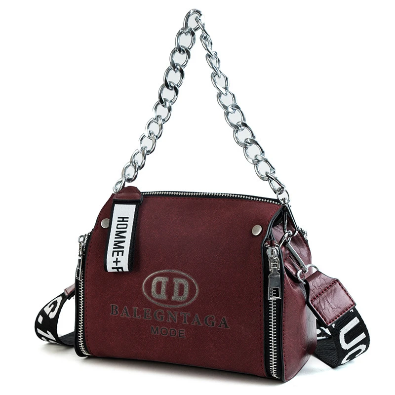 Кожаная сумка мессенджер новинка 2019 модные женские сумки с буквенным принтом