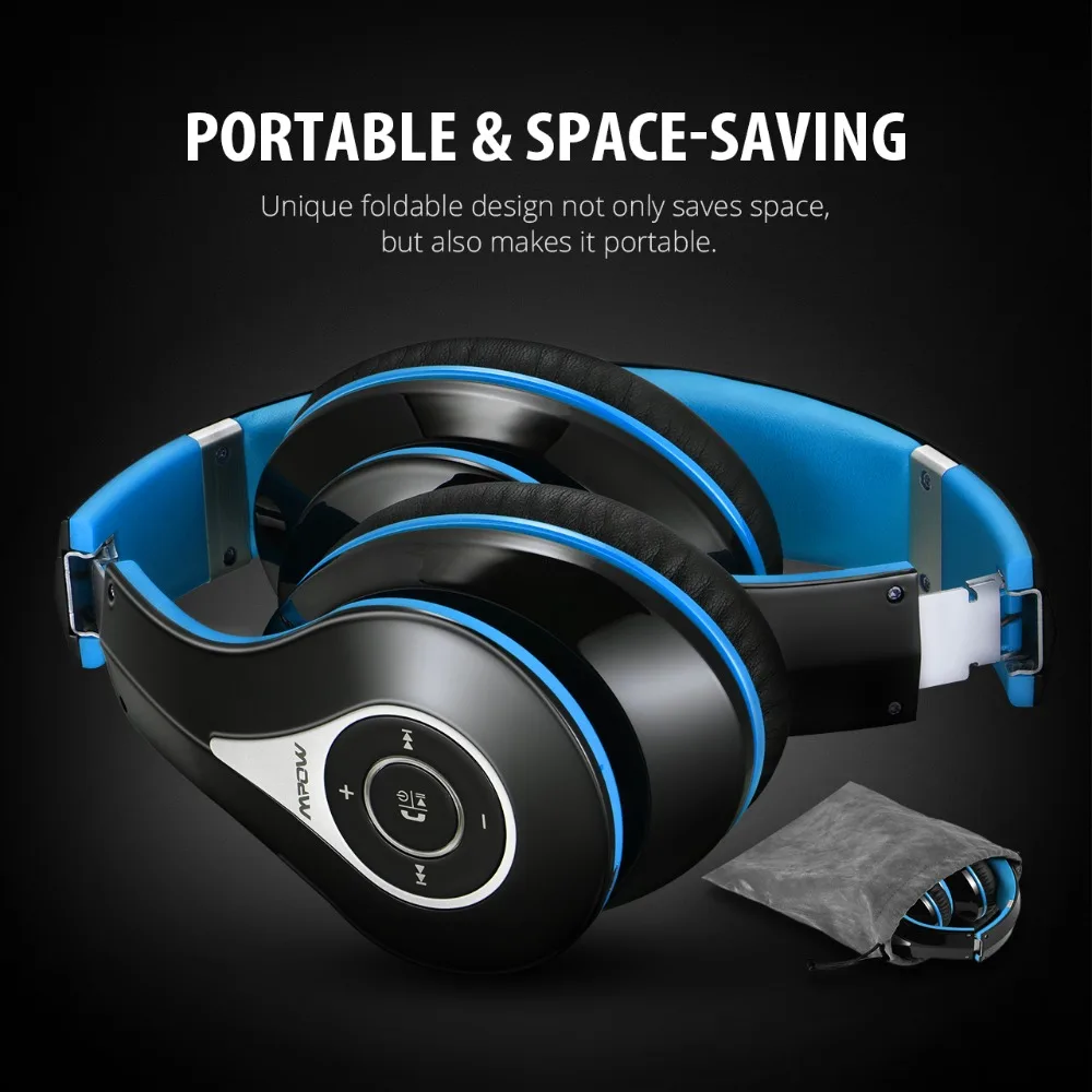 Mpow 059 беспроводные Bluetooth наушники Hi-Fi стерео звук гарнитура шумоподавление наушники с микрофоном для iPhone XS/8/7