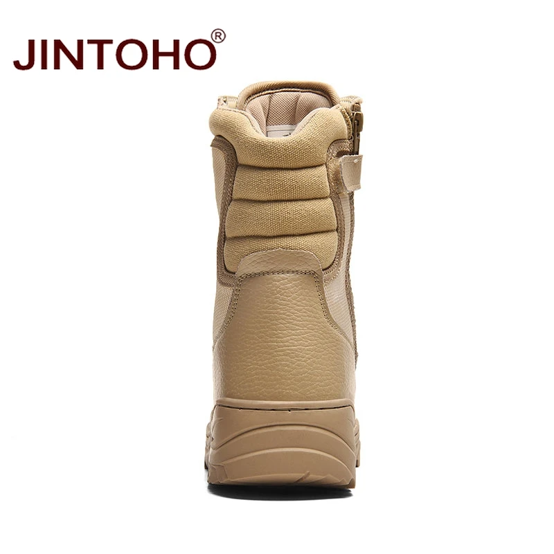 JINTOHO/зимние мужские ботинки из натуральной кожи; рабочие ботинки до середины икры; зимняя обувь из натуральной кожи; мужские ботинки