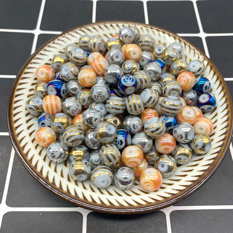 Стеклянные бусины 6-8-10 мм подходят для рукоделия изготовления ожерелий браслетов