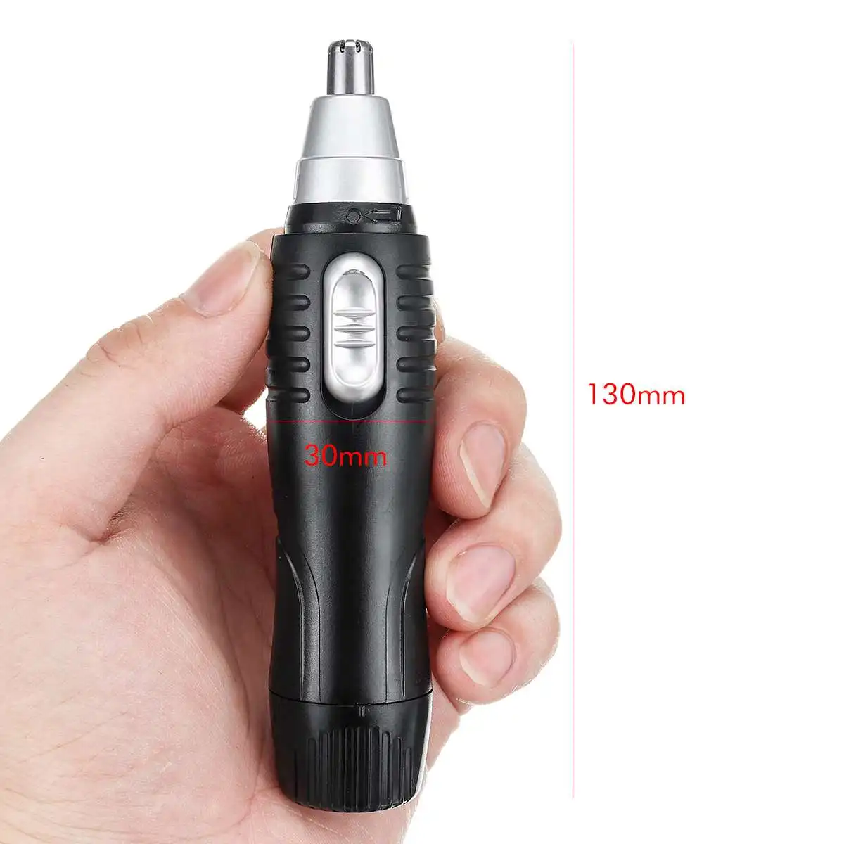 

2 In 1 Painless Nose Hair Trimmer Battery Powered Electric Sideburn Hair Removal Shaver Shaving Tool Clipper Nose Trimmer