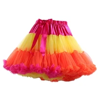 fluffy womens tutu skirt adult teen girls pettiskirt womens 3 color patchwork tutu princess party skirts