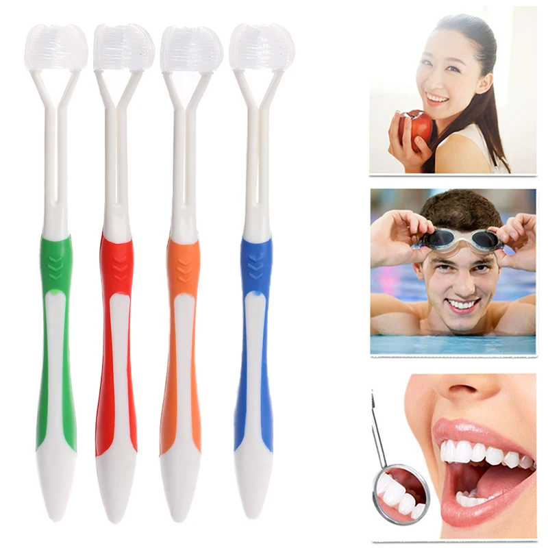 

YAS 1x 3 Sided Toothbrush Ultrafine Soft Bristle Adult Tooth Brush For Health Teeth Pro