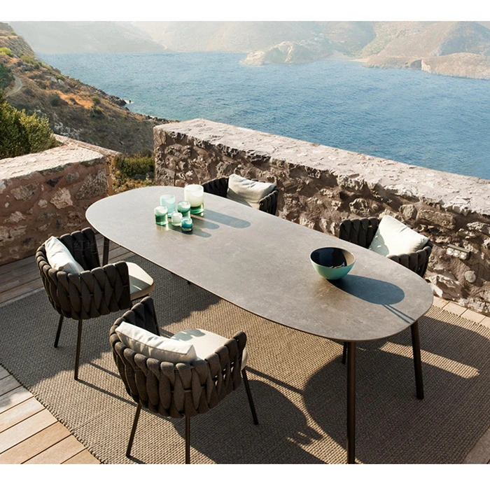 Цена по прейскуранту завода отель веревка обеденный набор патио мебель балкон