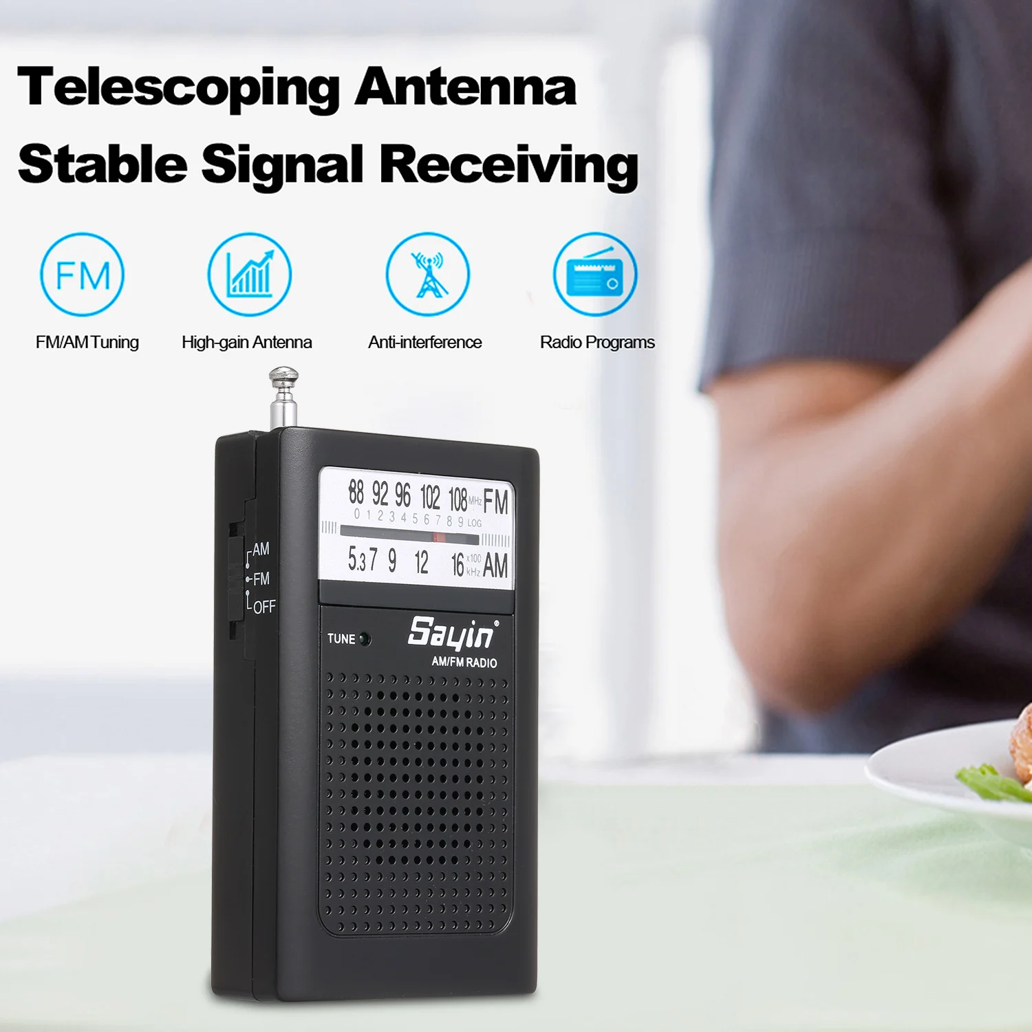 Мини AM FM радио 2 полосный радиоприемник портативный карманный транзистор Built in