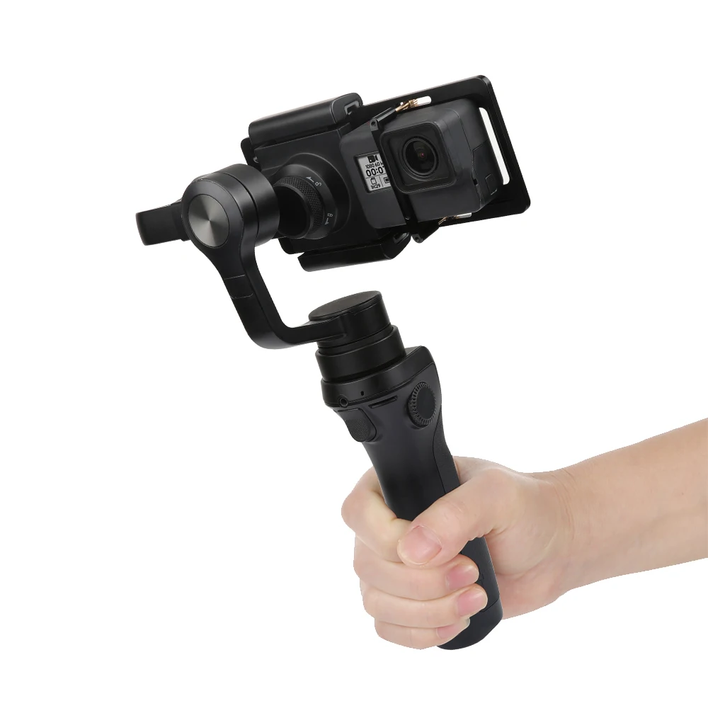 

PULUZ vlog Rig Mobile Gimbal Switch Mount Plate GoPro HERO NEW(2018) / HERO 8 black/7 /6 /5 /4 /3 + /3, DJI Osmo Action