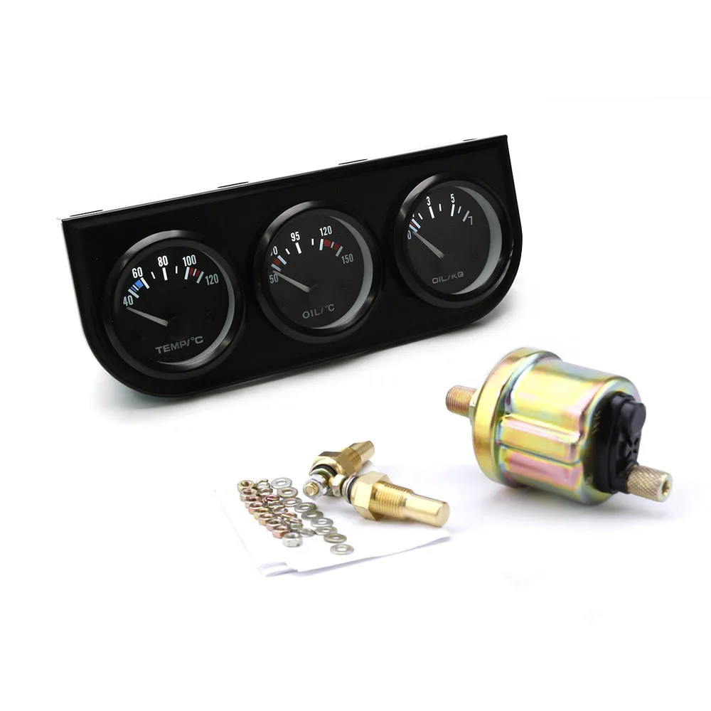 YOMI 52 мм 3 дюйма 1 измеритель температуры масла + Датчик воды Манометр давления