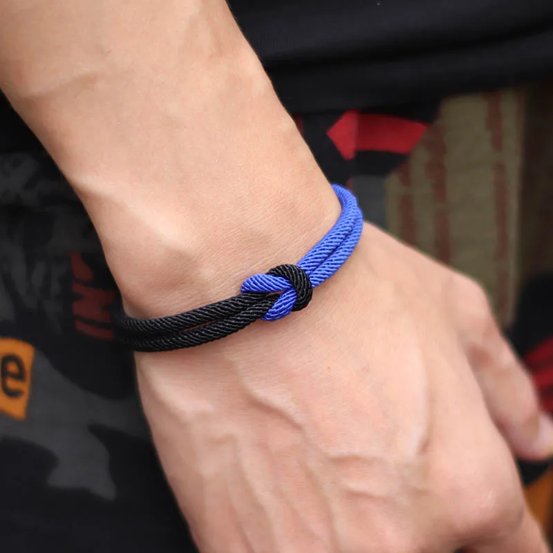Мужской браслет Fashion Handmade Double Milan Rope для выживания на открытом воздухе из нержавеющей стали с оберткой из мужского браслета для него в подарок.