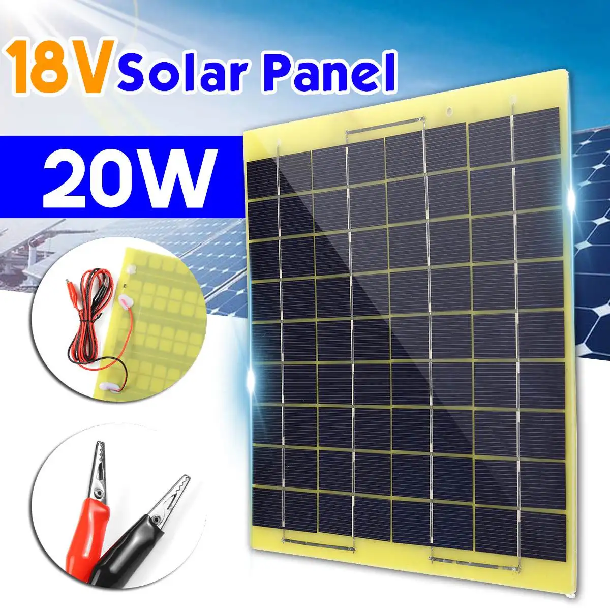Фото Распродажа полисиликоновая солнечная панель 5 в 6 2 18 50 мА 1100ма батарея для diy