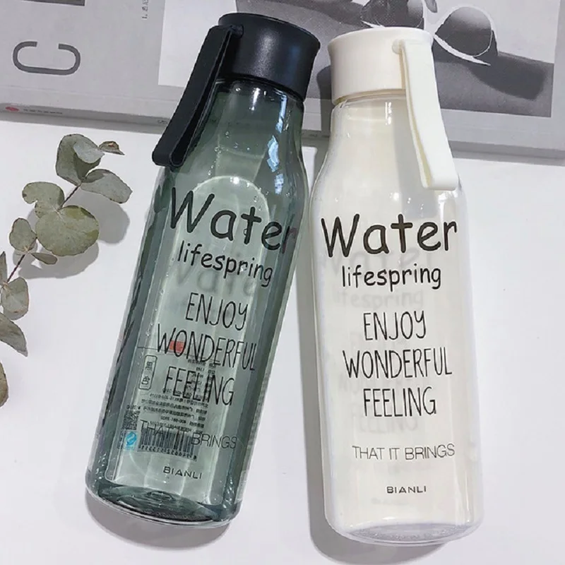 Модная простая пластиковая чашка для воды креативная портативная большая