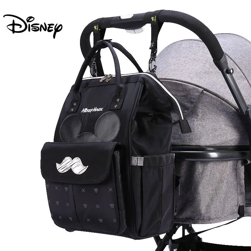 Disney Diaper Bags USB Wet Bag Warm Cute Mummy Maternity Nappy Diaper Stroller Insulation Travel Backpack Mickey Minnie Pram