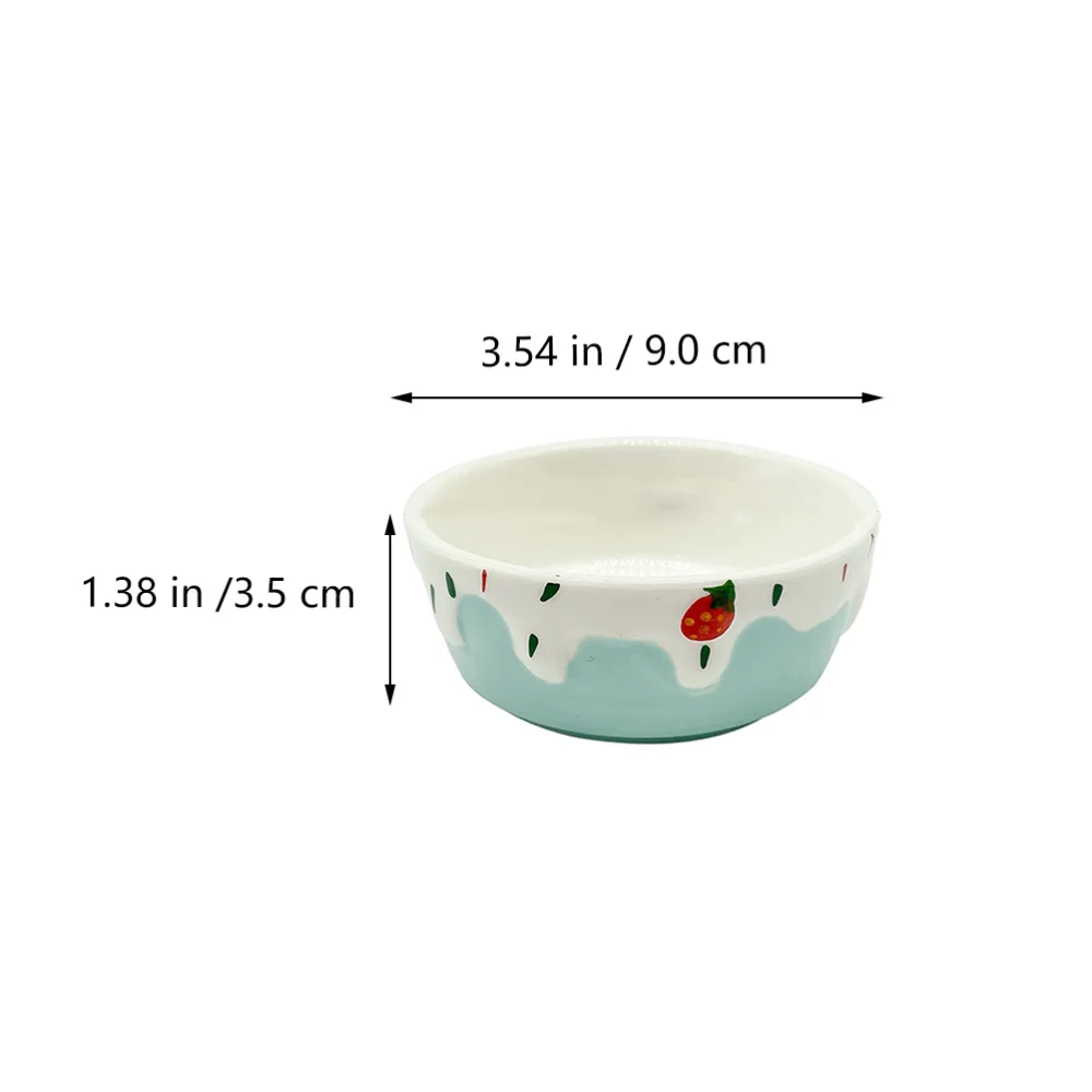 

2pcs Ceramic Hamster Food Bowls Small Pet Bowls Small Pet Food Ceramic Basins