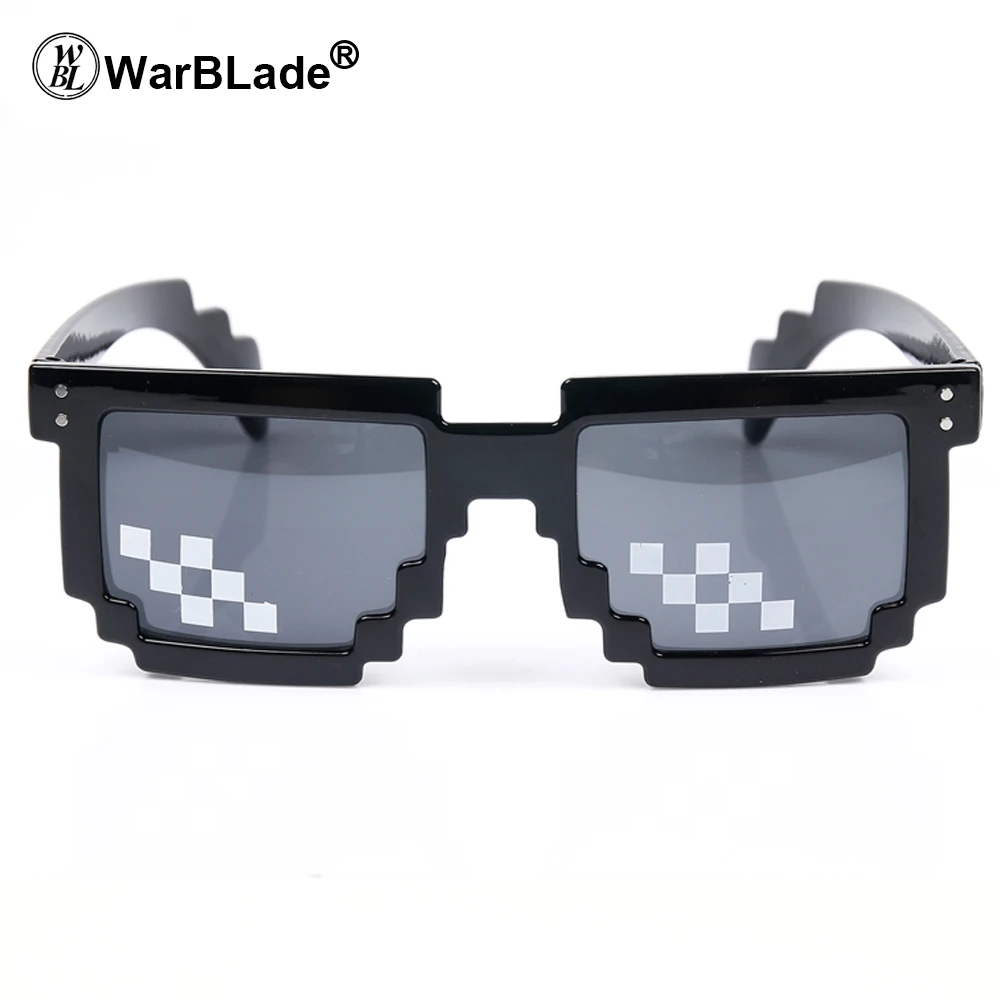 

WarBLade Deal With It Glasses 8 Bit Pixelated Sunglasses Men Women Brand Life Party Eyeglasses Mosaic Vintage Eyewear