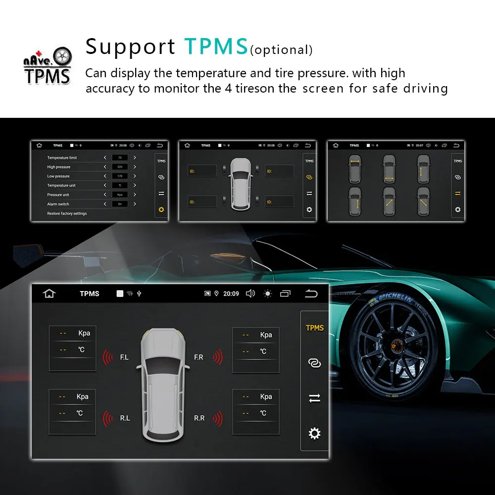 Podofo 2 Din Android 9 0 автомобильный радиоприемник gps 7 дюймов 6 DSP мультимедиа для Ford Focus