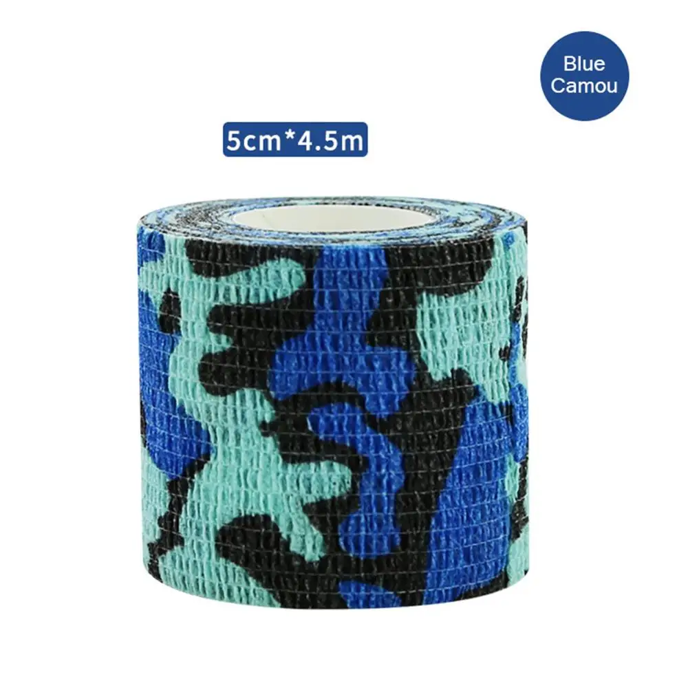 Camouflage Self-adhesive Bandage Flex Elastic Non-woven Outdoor CS Mask Sports Ankle Bracers Protection Finger Camo guise Tape | Спорт и