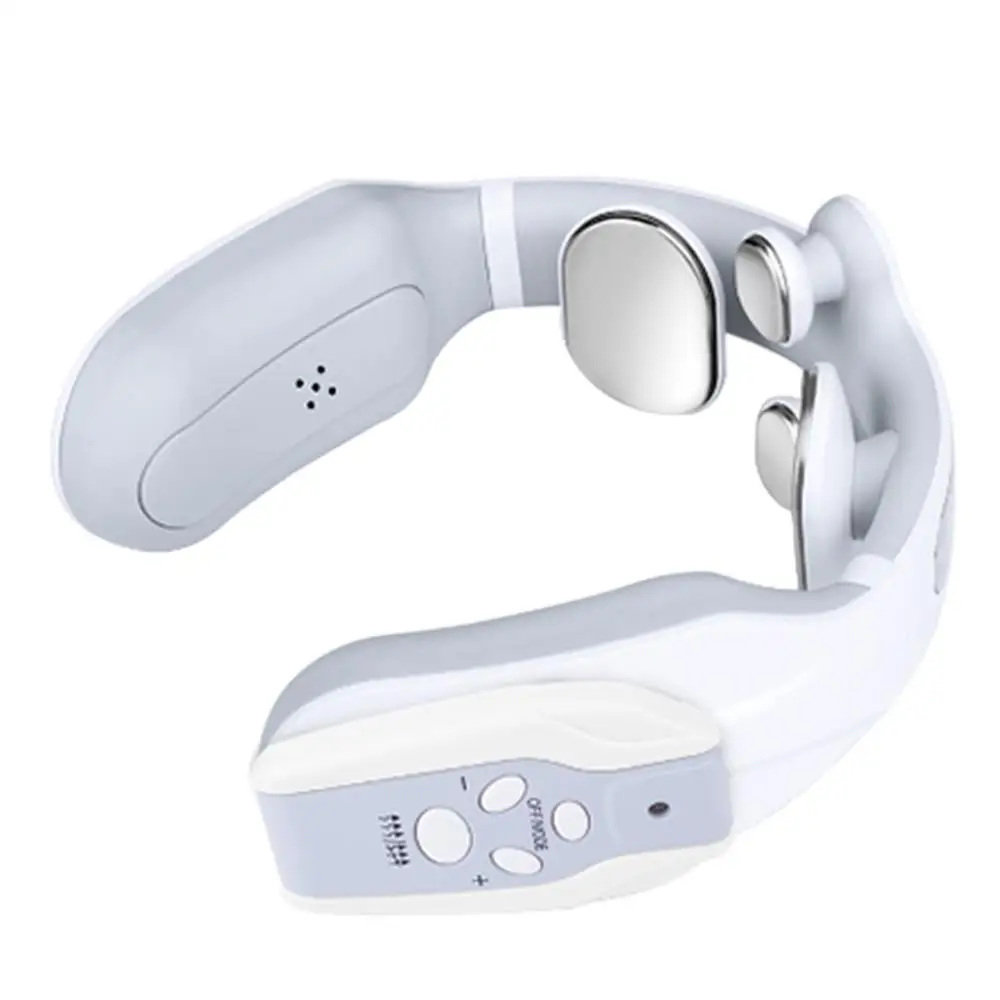 

Deep Tissue Therapy Neck Cervical Massager EMS Massager 4 Pivot White Magnetic Pulse Neck Massager Effective Relieve Treatment