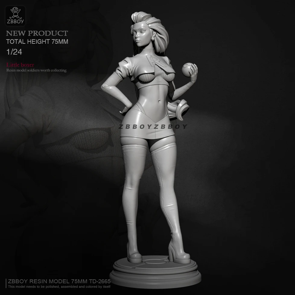 

H75mm 1/24 Resin model kits figure beauty colorless and self-assembled TD-2665