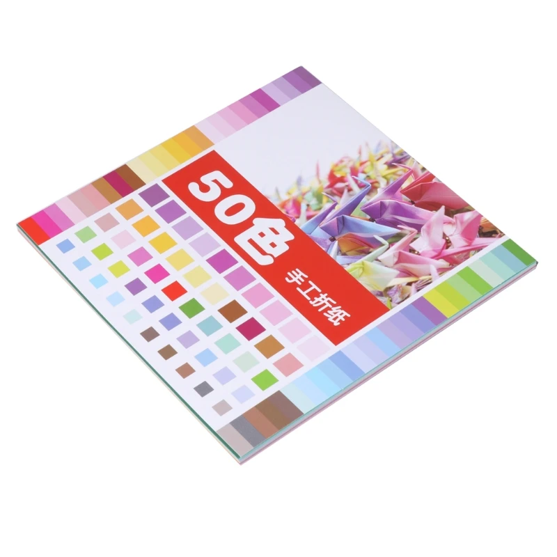 

Origami Paper 50 Sheets 50 Colors Double-Sided Square 6-inch for Craft Projects