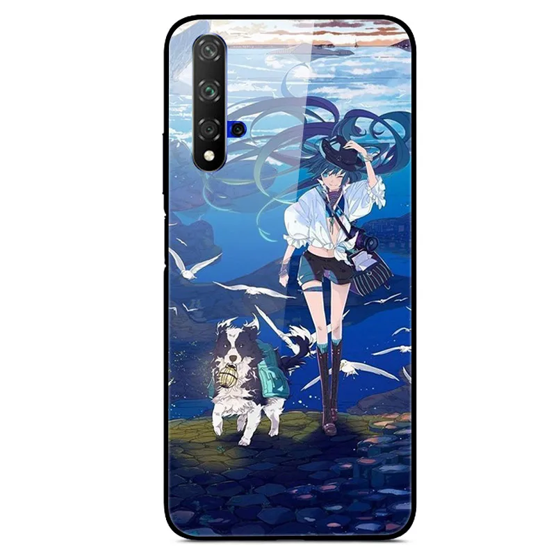 Для huawei Nova 5T чехол из закаленного стекла с принтом жесткий s для 5 T Nova5T бампер