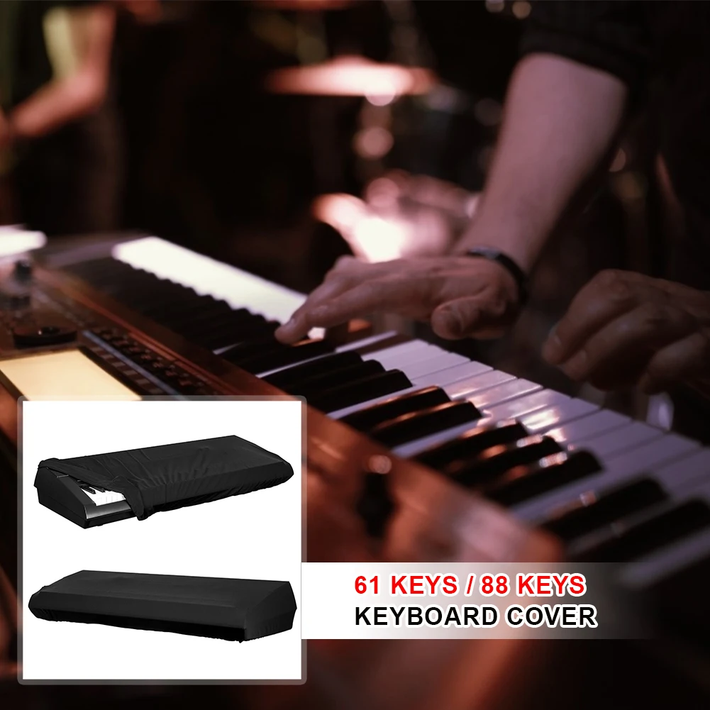 

61/88 Keys Piano Keyboard Cover Stretchy Piano Keyboards Dustproof Waterproof Covers with Drawstring Washable
