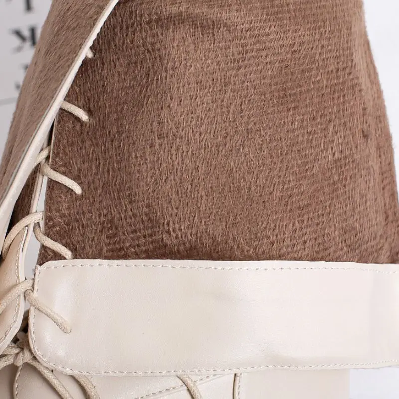 Женские повседневные сапоги на меху TAOFFEN зимние теплые размеров 33-43 с