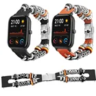 Ремешок кожаный для Huami Amazfit GTS, браслет для смарт-часов Garmin движения, 20 мм, в стиле ретро