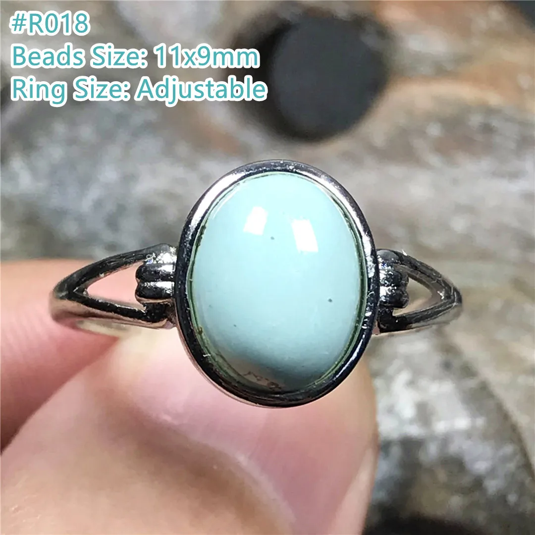 

Natural Turquoises Ring Jewelry For Woman Lady Man Healing Gift Crystal 11x9mm Beads Stone Silver Gemstone Adjustable Ring AAAAA