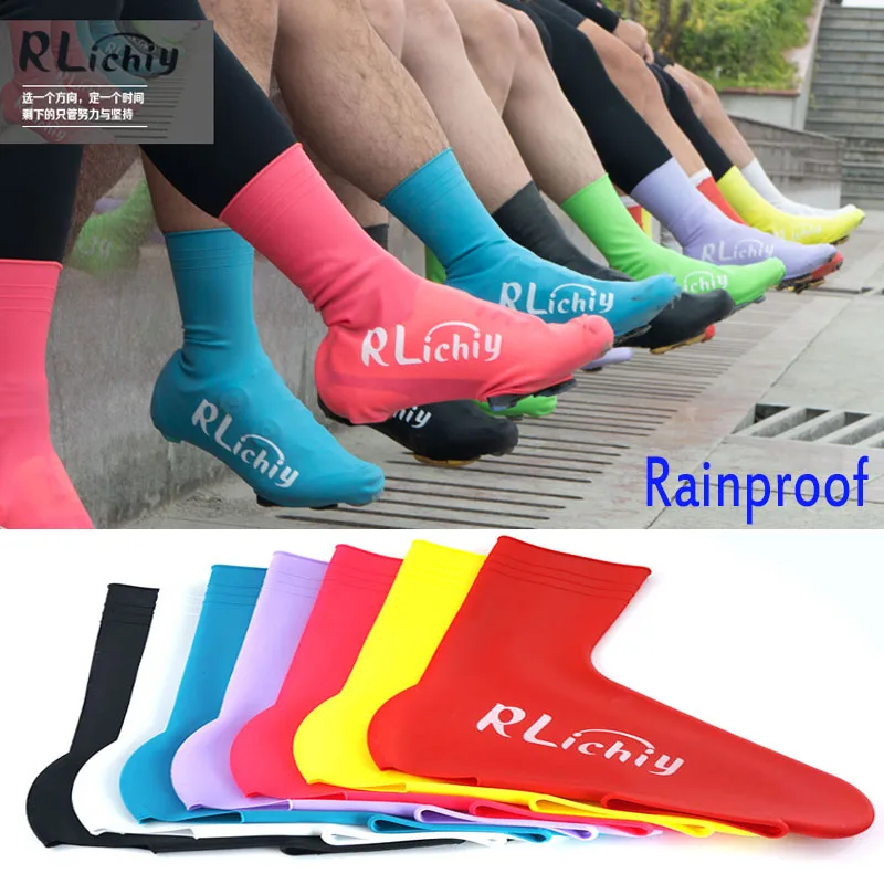 Чехлы для обуви велоспорта 9 цветов водонепроницаемая резина шоссейного