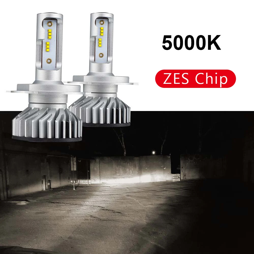 PAUNDUK мини Canbus H4 H7 светодиодный фар автомобиля зэс 4300K 6000K 8000K 12000LM 12V 24V H3 H1 9005 9006 HB4 H11 Автомобильная Противо-Туманная осветительная лампочка - Испускаемый цвет: 5000K