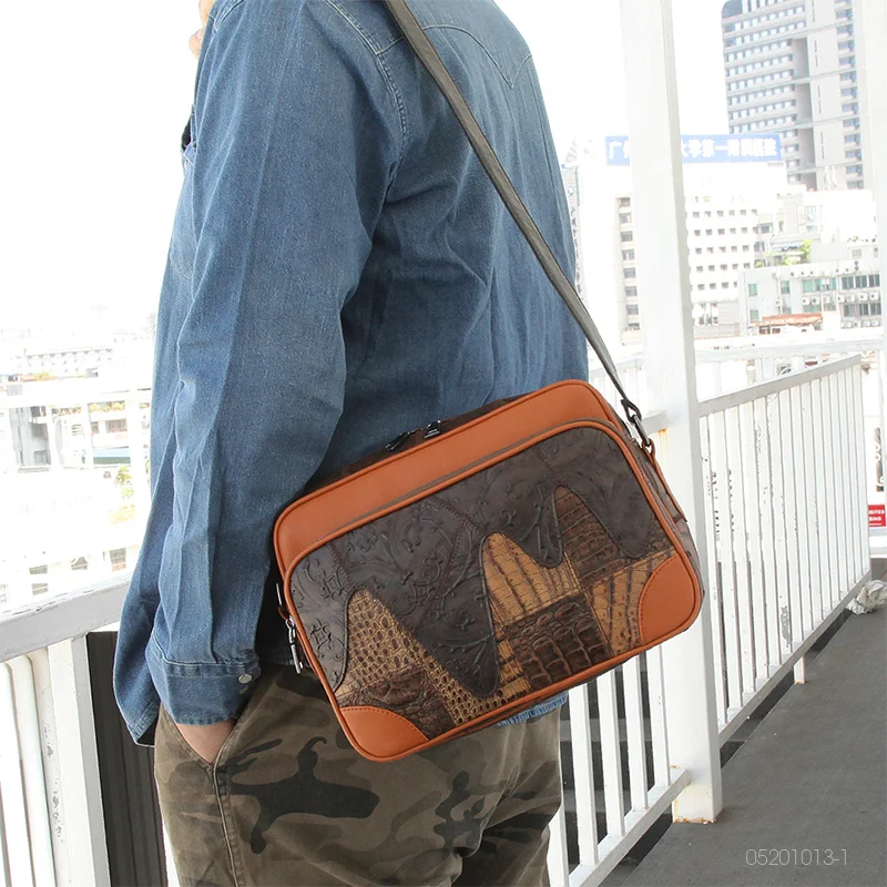 Тестовая брендовая мужская сумка через плечо винтажная Большая Повседневная