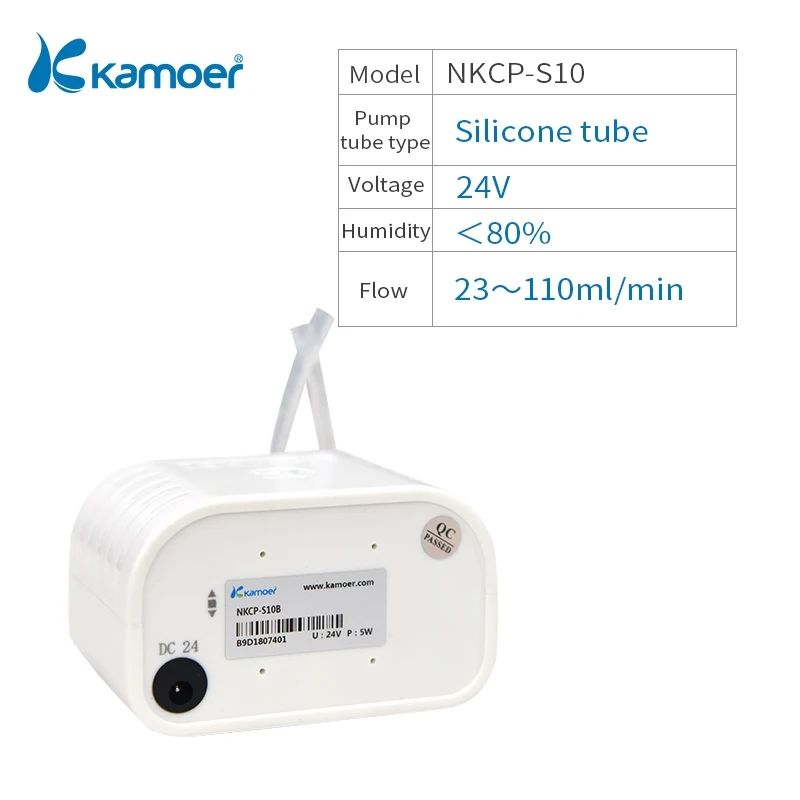 Kamoer NKCP 24V маленький Интеллектуальный шланговый насос(4 цвета, регулируемый поток, простота использования, светильник для бега - Напряжение: NKCP-S10