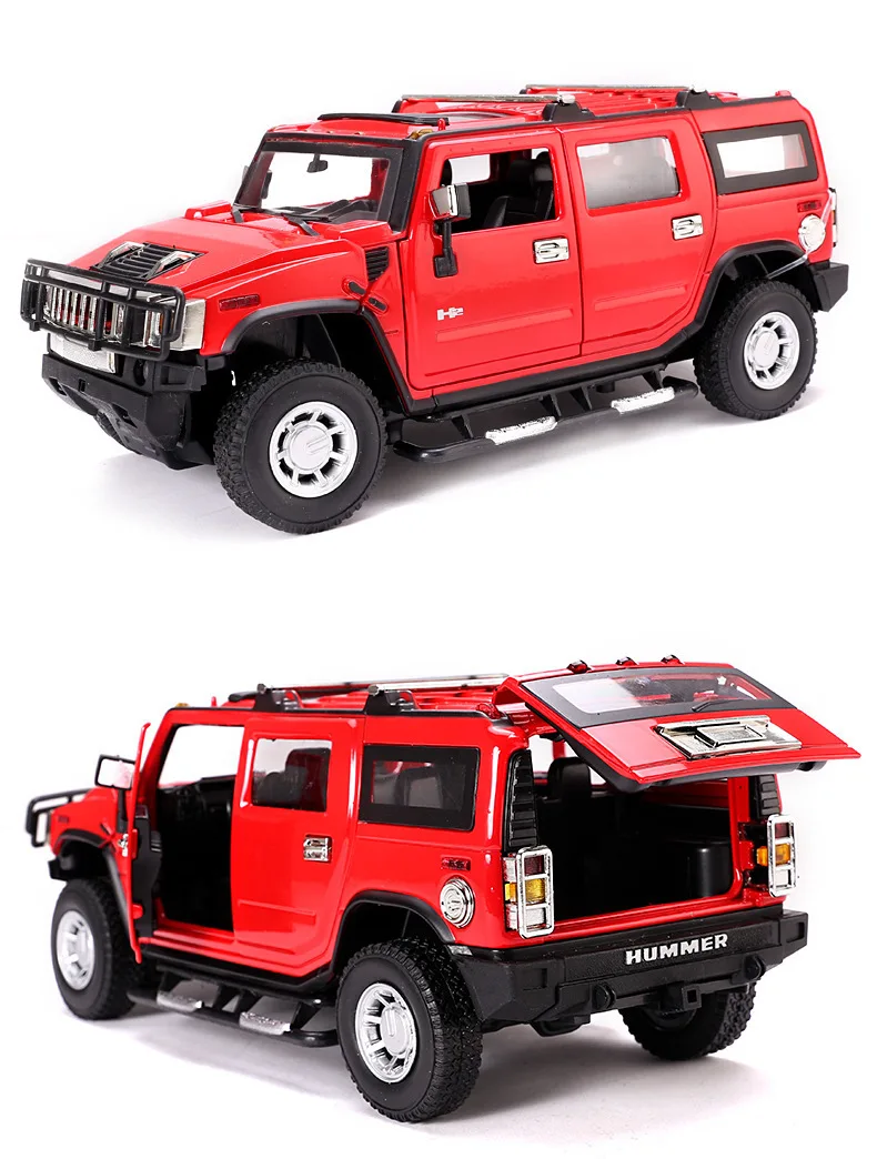 1:24 Hummer H2 сплав модели автомобили из литого металла игрушки для детей Brinquedos Juguetes Oyuncak дропшиппинг hotwheeling