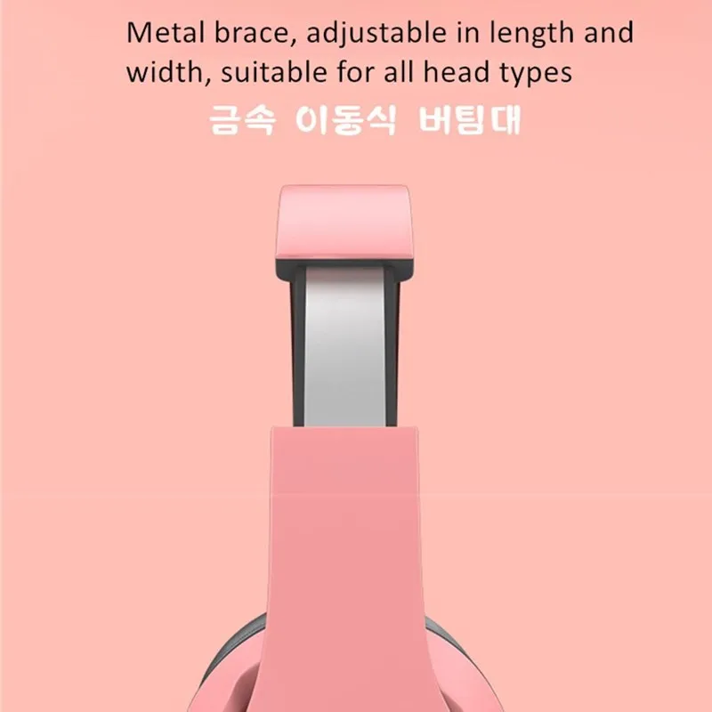 

HIFI Stereo Earphones Bluetooth Headphone Music LED Headset and Support SD Card with Mic for Mobile Xiaomi Iphone Christmas Gift